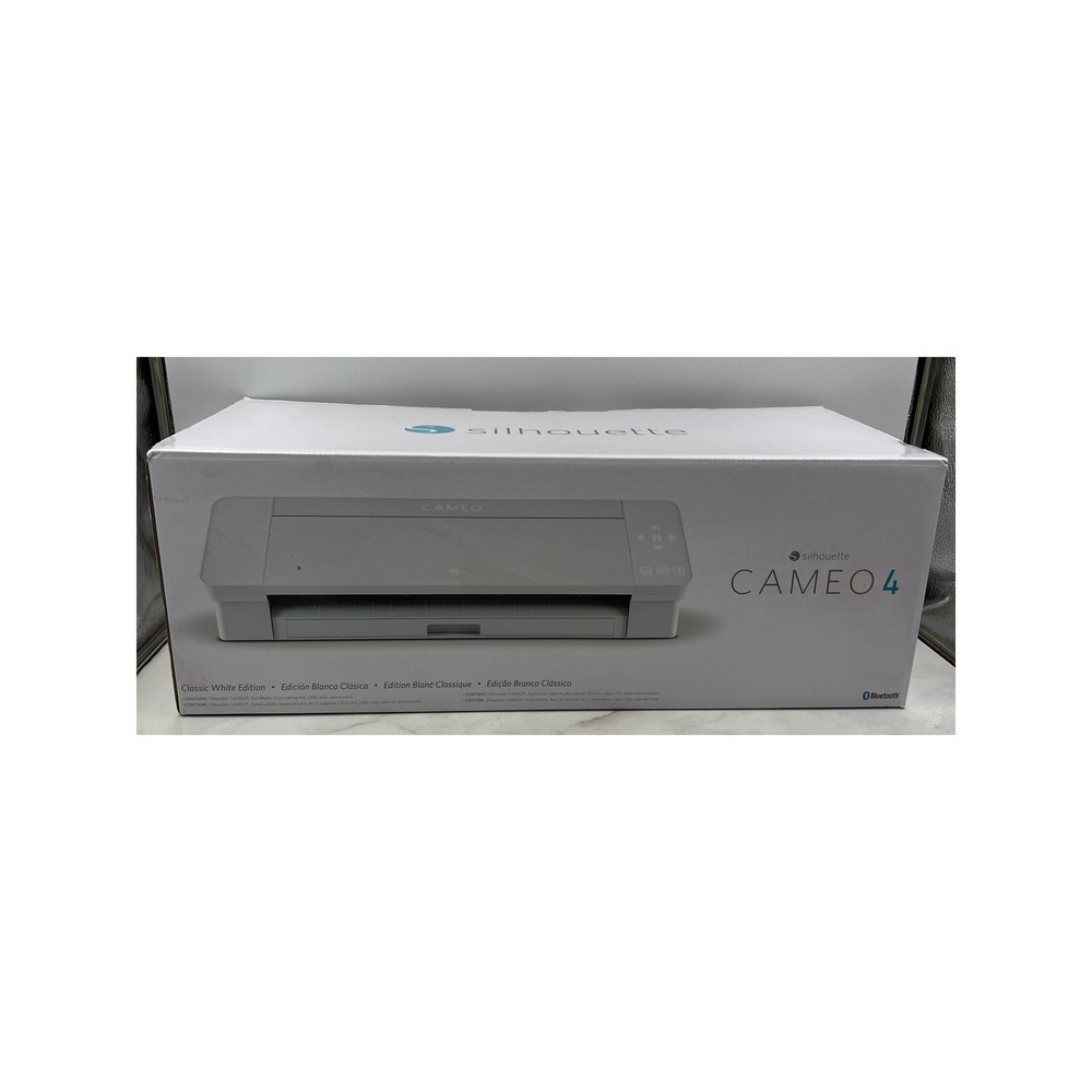 Silhouette Cameo 4 Classic White 12 Inch Cutting Machine Bundle with Accessories